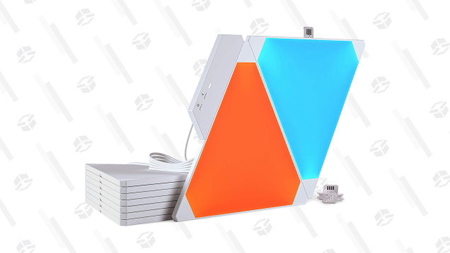 Rather than mounting to the back of your screen, Nanoleaf light panels stick directly to your wall in any pattern you want, and let you create some stunning looking light patterns.